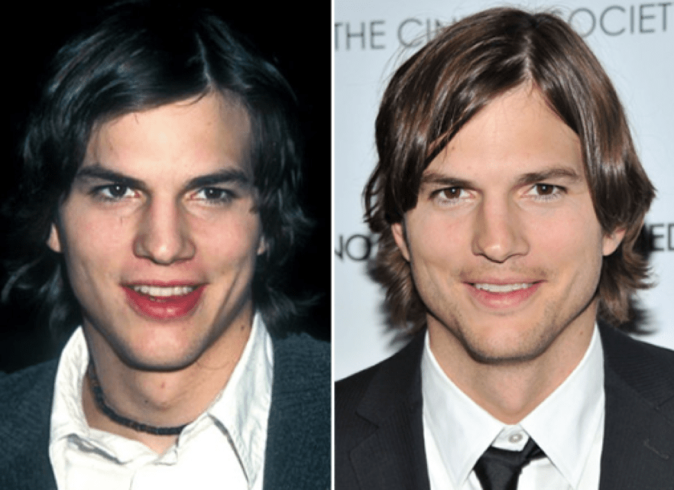 Celebritate masculină înainte și după